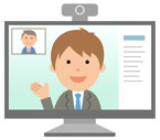 オンライン面談をする司法書士